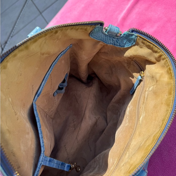 💙Brahmin Blue Crocodile-Embossed Leather Satchel💙 - Picture 8 of 15